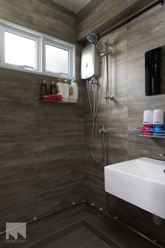 Industrial, Modern Design - Bathroom - HDB 3 Room - Design by MONOLOFT