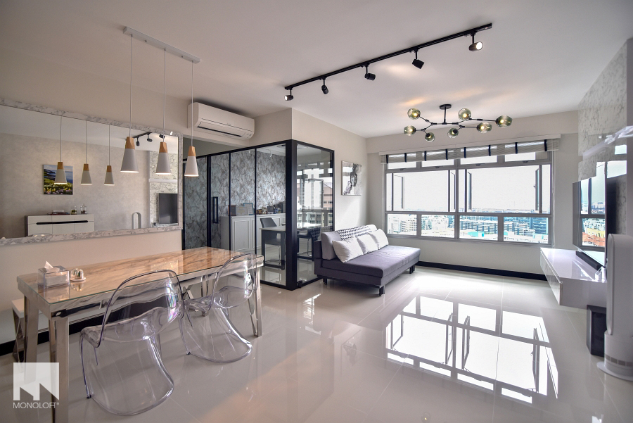 Minimalist Design - Living Room - HDB 4 Room - Design by MONOLOFT