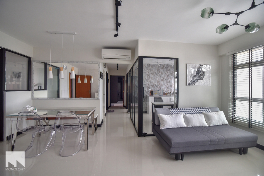 Minimalist Design - Living Room - HDB 4 Room - Design by MONOLOFT