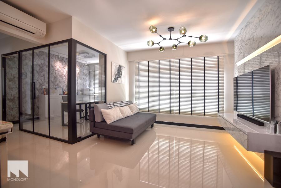 Minimalist Design - Living Room - HDB 4 Room - Design by MONOLOFT