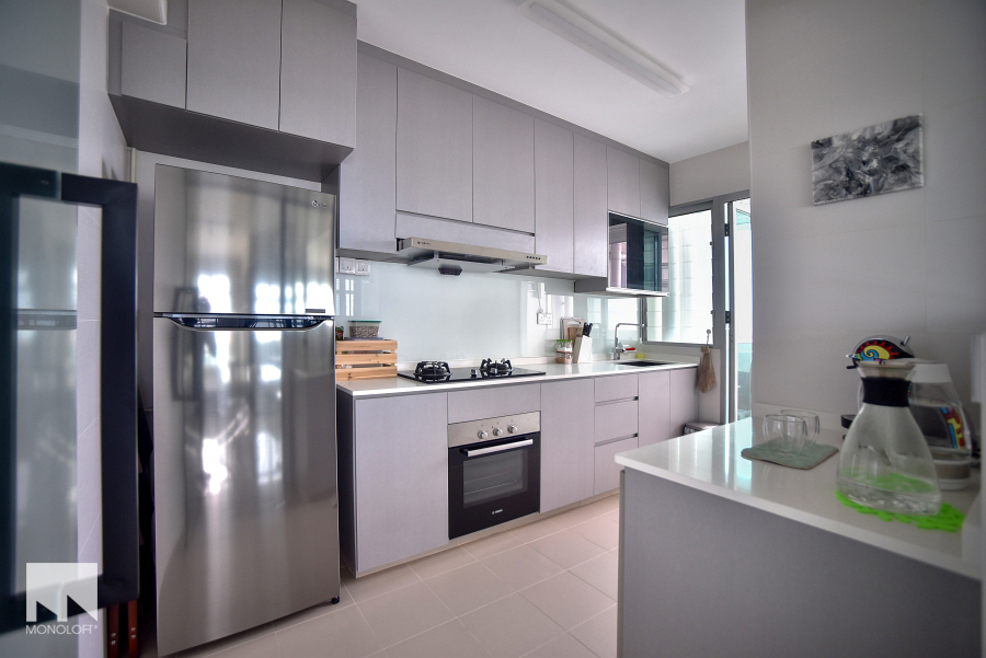 Minimalist Design - Kitchen - HDB 4 Room - Design by MONOLOFT