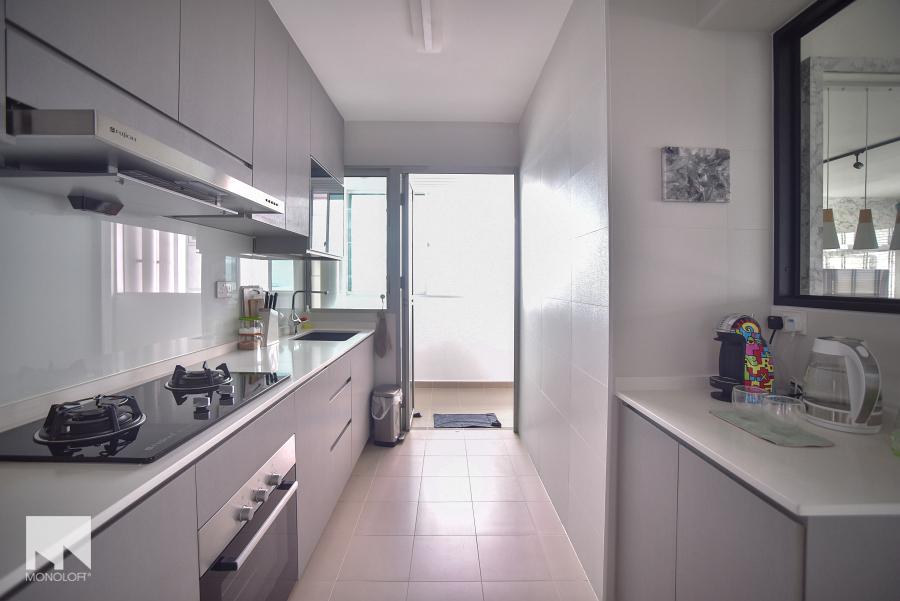 Minimalist Design - Kitchen - HDB 4 Room - Design by MONOLOFT