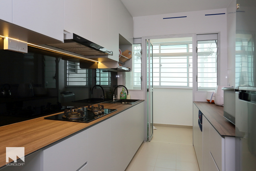 Contemporary, Minimalist Design - Kitchen - HDB 4 Room - Design by MONOLOFT