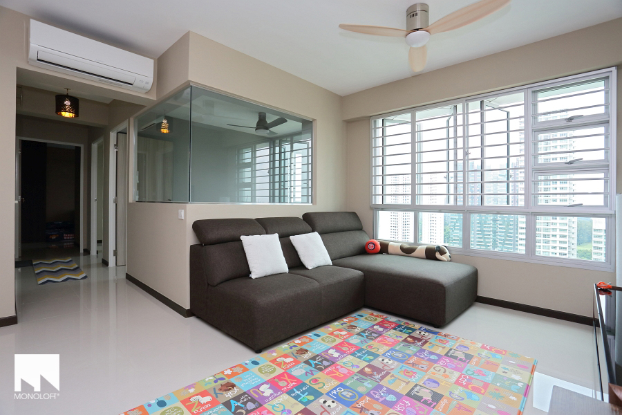 Contemporary, Minimalist Design - Living Room - HDB 4 Room - Design by MONOLOFT