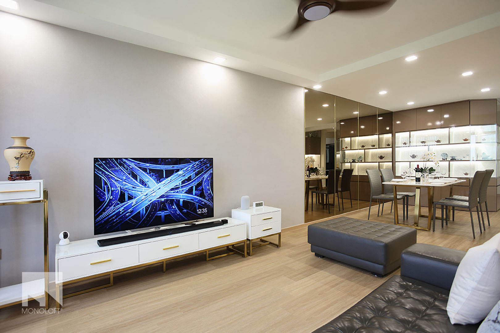 Modern, Oriental Design - Living Room - HDB 5 Room - Design by MONOLOFT