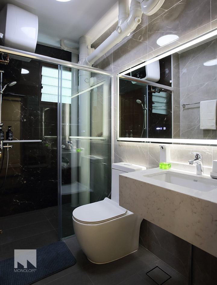 Modern, Oriental Design - Bathroom - HDB 5 Room - Design by MONOLOFT