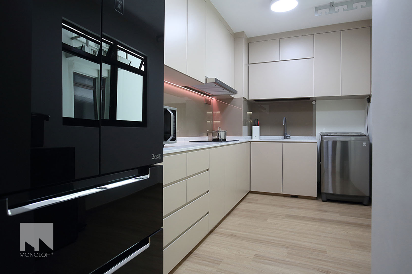 Modern, Oriental Design - Kitchen - HDB 5 Room - Design by MONOLOFT