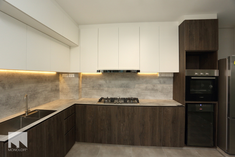 Scandinavian Design - Kitchen - HDB Executive Apartment - Design by MONOLOFT