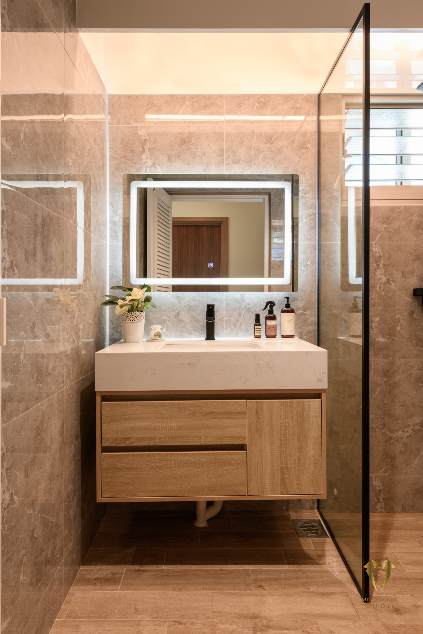 Minimalist Design - Bathroom - HDB 4 Room - Design by Mr Designer Studio