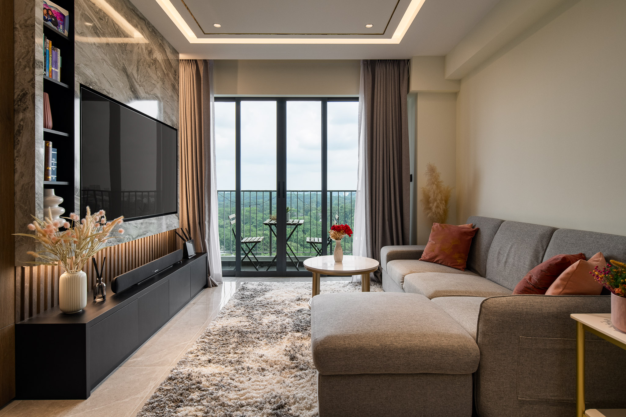 Contemporary Design - Living Room - HDB 4 Room - Design by Mr Designer Studio