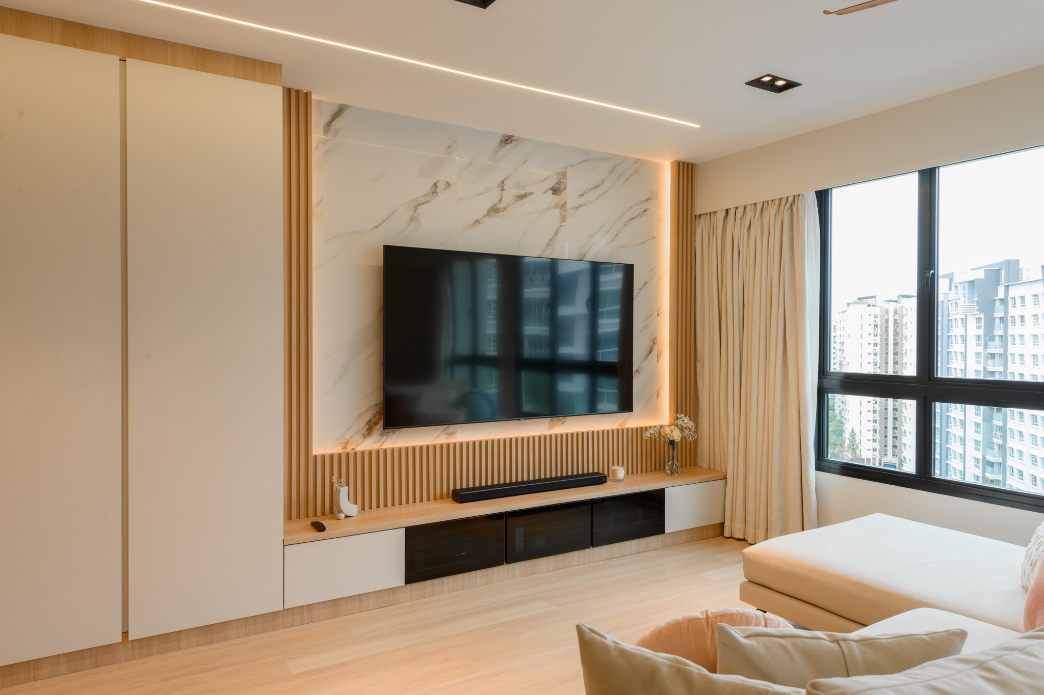 Scandinavian Design - Living Room - HDB 5 Room - Design by Mr Designer Studio