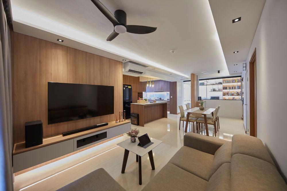 Contemporary, Modern, Scandinavian Design - Living Room - HDB 5 Room - Design by Mu Design Studio