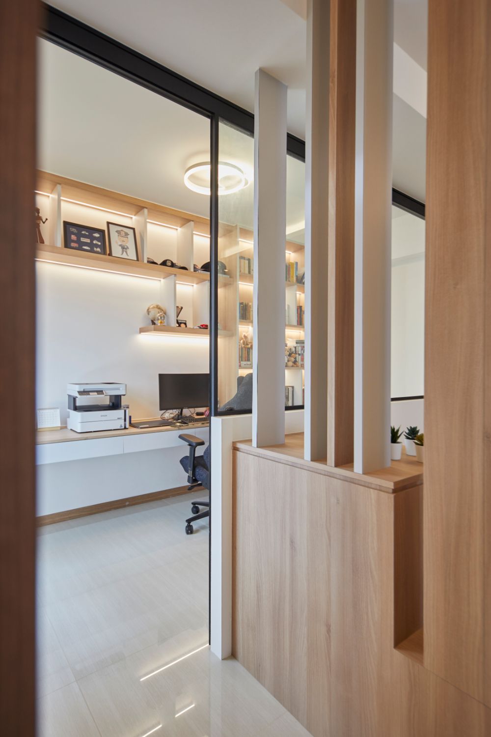 Contemporary, Modern, Scandinavian Design - Study Room - HDB 5 Room - Design by Mu Design Studio