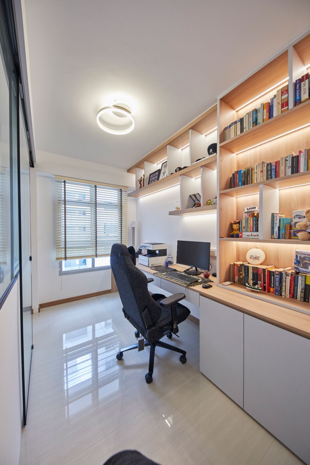 Contemporary, Modern, Scandinavian Design - Study Room - HDB 5 Room - Design by Mu Design Studio