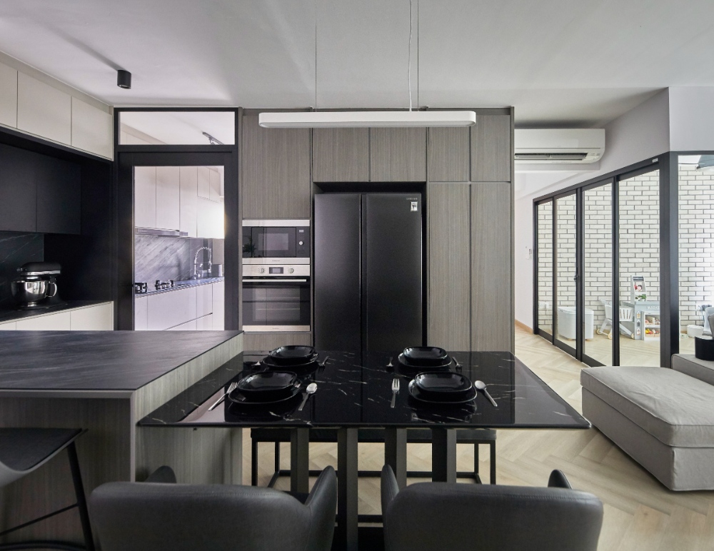 Minimalist, Modern Design - Dining Room - HDB 5 Room - Design by Mu Design Studio