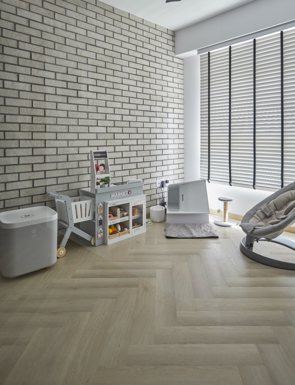 Minimalist, Modern Design - Entertainment Room - HDB 5 Room - Design by Mu Design Studio
