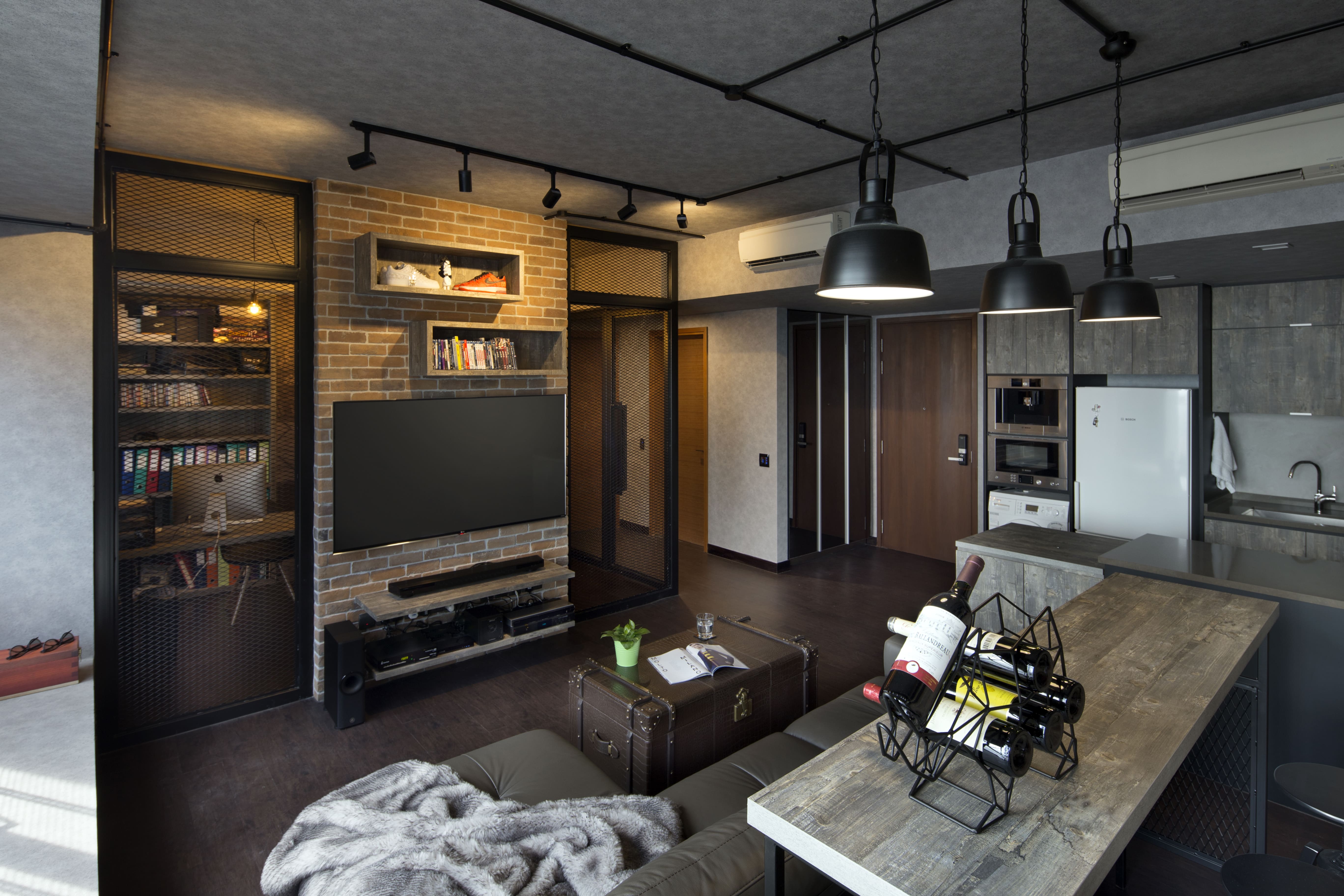 Industrial, Rustic Design - Living Room - Condominium - Design by Neu Konceptz Pte Ltd