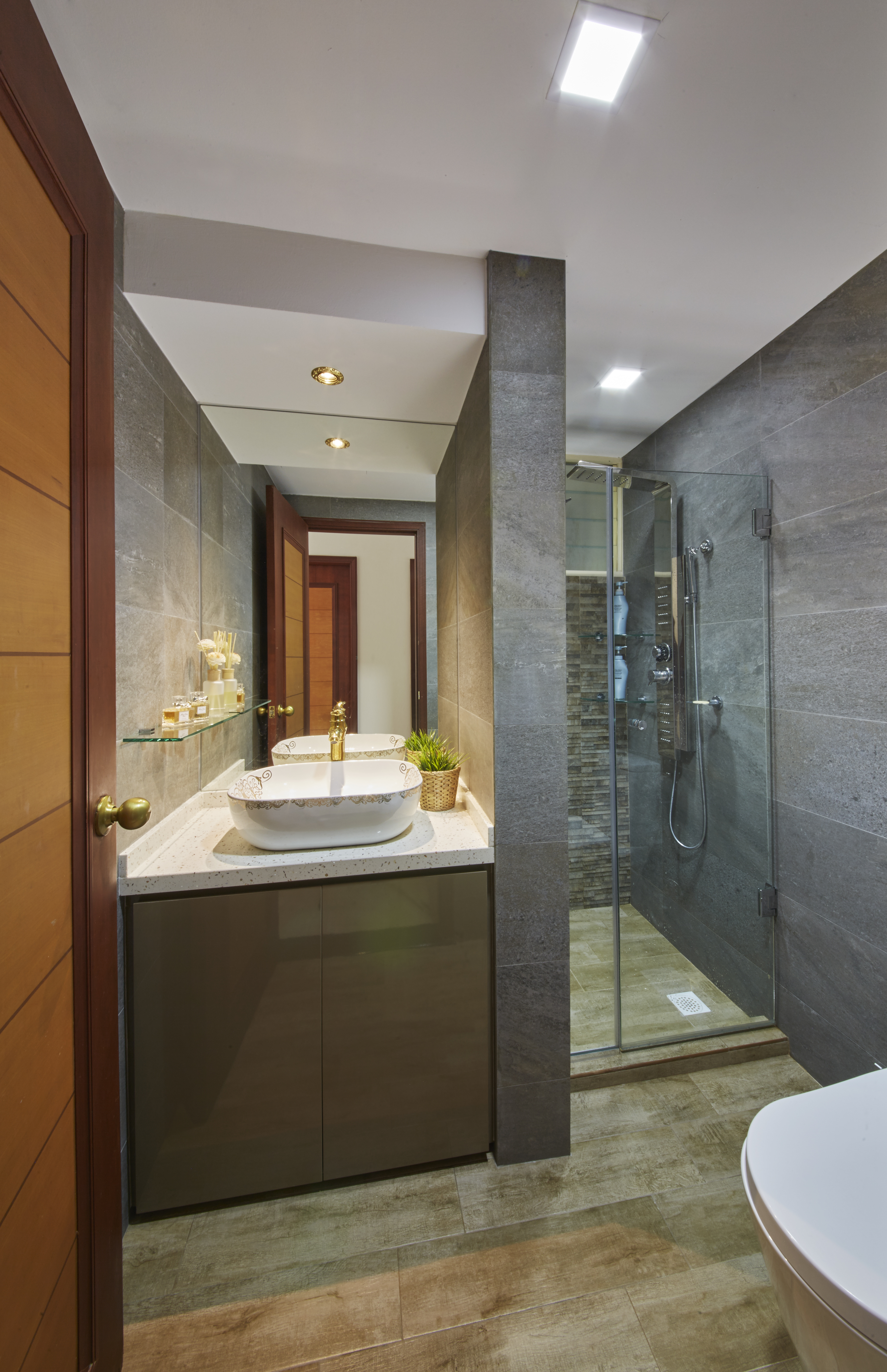 Mediterranean, Modern Design - Bathroom - Condominium - Design by New Interior Design 