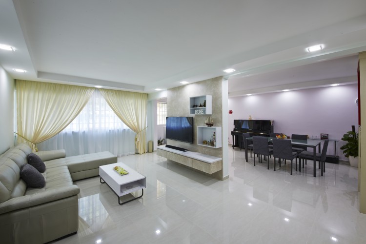 Contemporary, Modern Design - Living Room - HDB 4 Room - Design by New Interior Design 