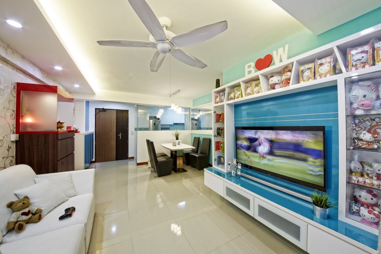 Contemporary, Modern Design - Living Room - HDB 4 Room - Design by New Interior Design 