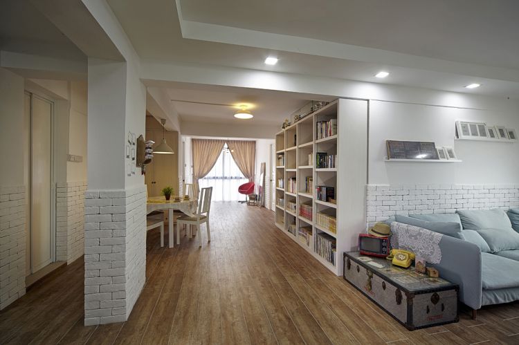 Contemporary, Retro Design - Living Room - HDB 5 Room - Design by New Interior Design 