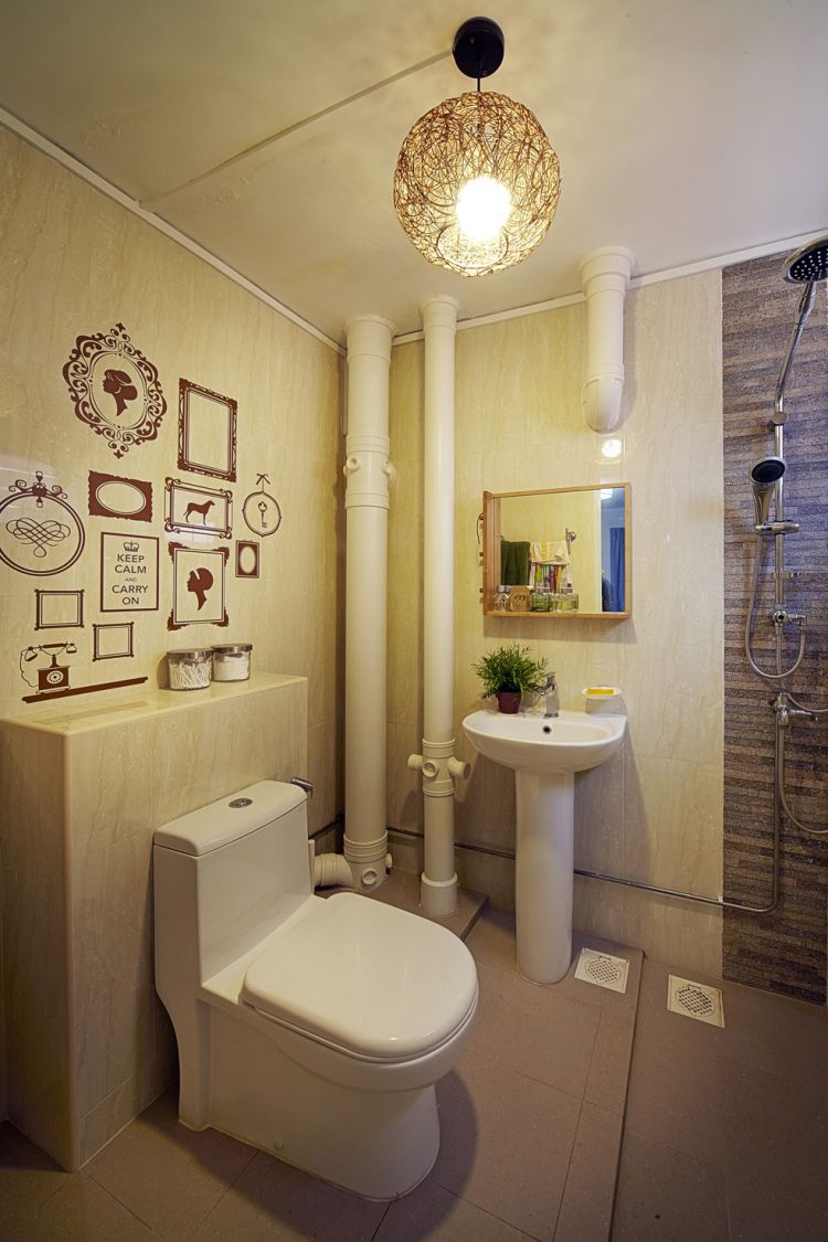 Contemporary, Retro Design - Bathroom - HDB 5 Room - Design by New Interior Design 