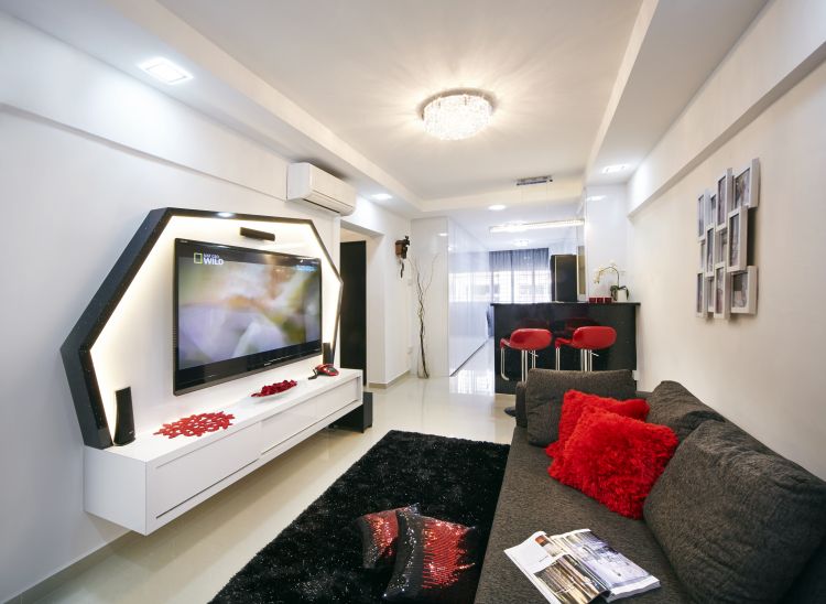 Contemporary, Modern Design - Living Room - HDB 3 Room - Design by New Interior Design 