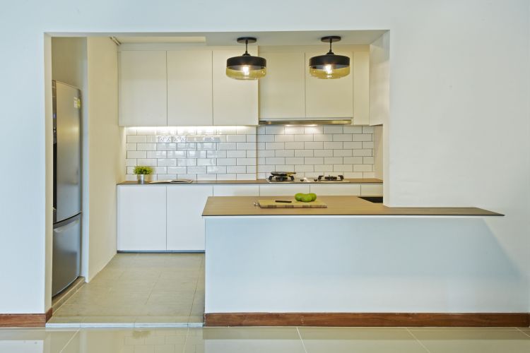 Country, Modern Design - Kitchen - HDB 4 Room - Design by New Interior Design 