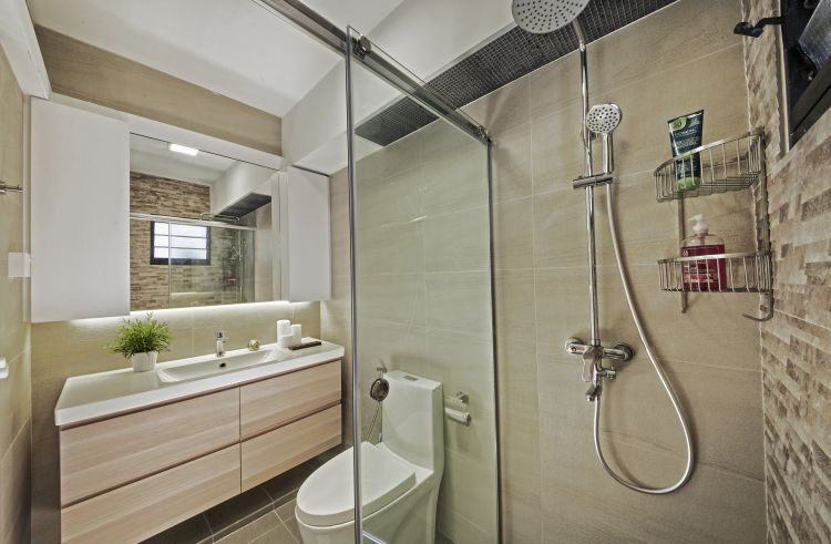 Country, Modern Design - Bathroom - HDB 4 Room - Design by New Interior Design 