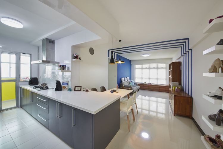 Contemporary, Modern Design - Kitchen - HDB 4 Room - Design by New Interior Design 