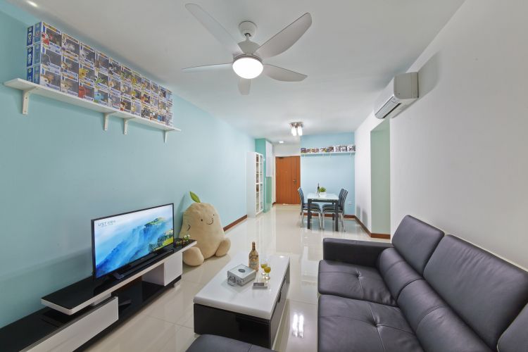 Minimalist, Modern Design - Living Room - HDB 4 Room - Design by New Interior Design 