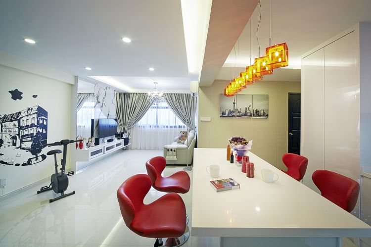 Contemporary, Minimalist, Modern Design - Living Room - HDB 5 Room - Design by New Interior Design 