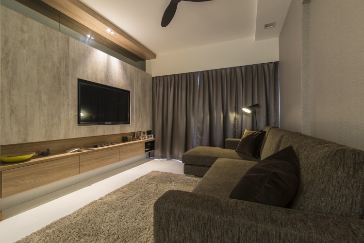Contemporary, Minimalist Design - Living Room - HDB 5 Room - Design by Newedge design