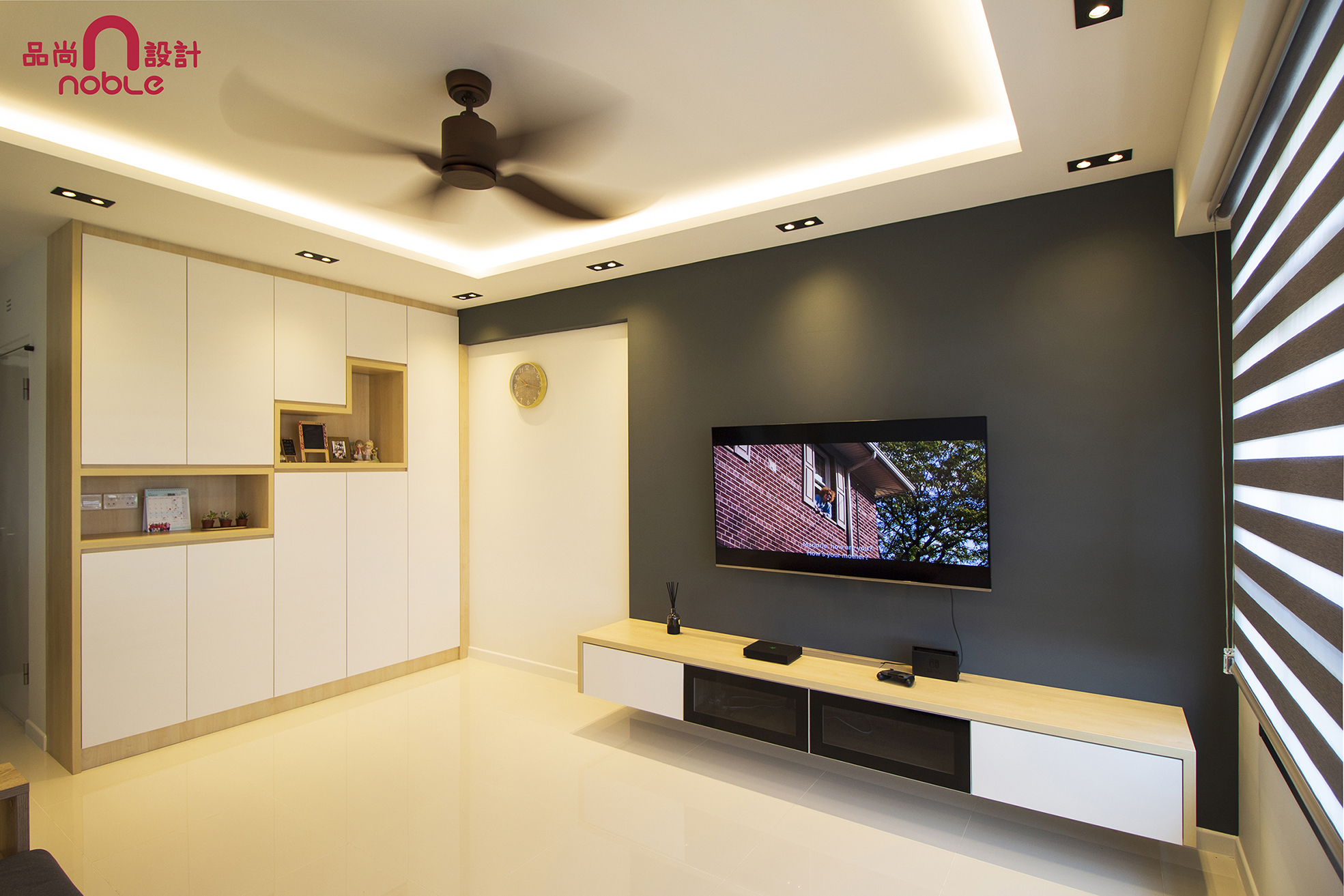 Contemporary, Modern Design - Living Room - HDB 4 Room - Design by Noble Interior Design Pte Ltd