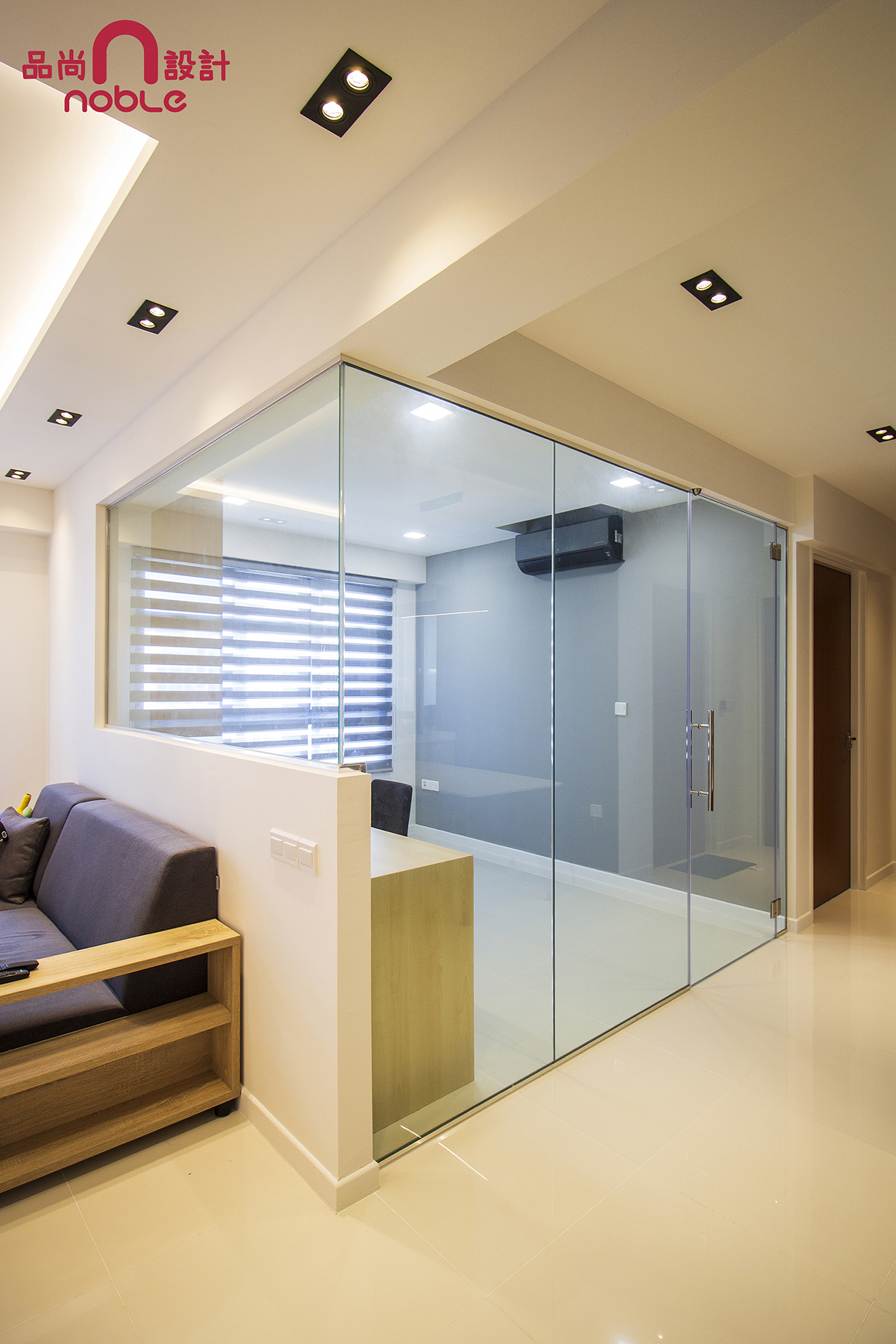 Contemporary, Modern Design - Study Room - HDB 4 Room - Design by Noble Interior Design Pte Ltd