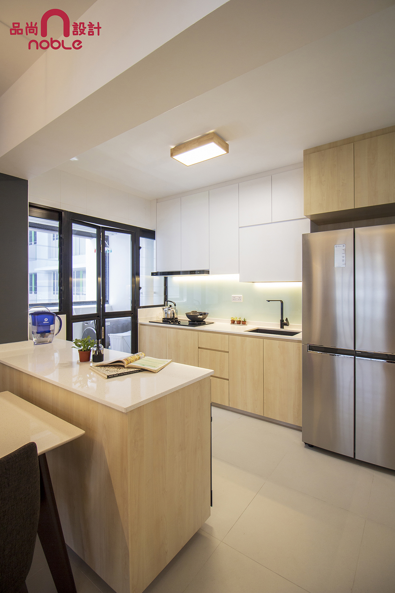 Contemporary, Modern Design - Kitchen - HDB 4 Room - Design by Noble Interior Design Pte Ltd