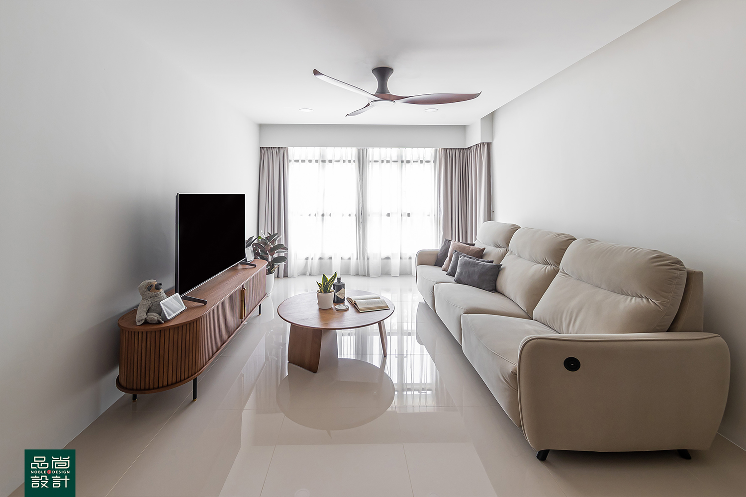 Modern Design - Living Room - HDB 4 Room - Design by Noble Interior Design Pte Ltd