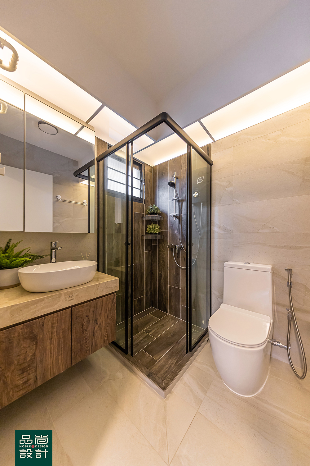 Modern Design - Bathroom - HDB 4 Room - Design by Noble Interior Design Pte Ltd