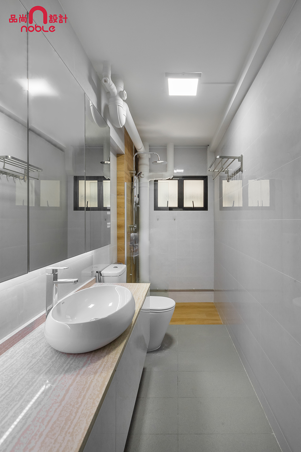 Contemporary, Modern Design - Bathroom - HDB Executive Apartment - Design by Noble Interior Design Pte Ltd