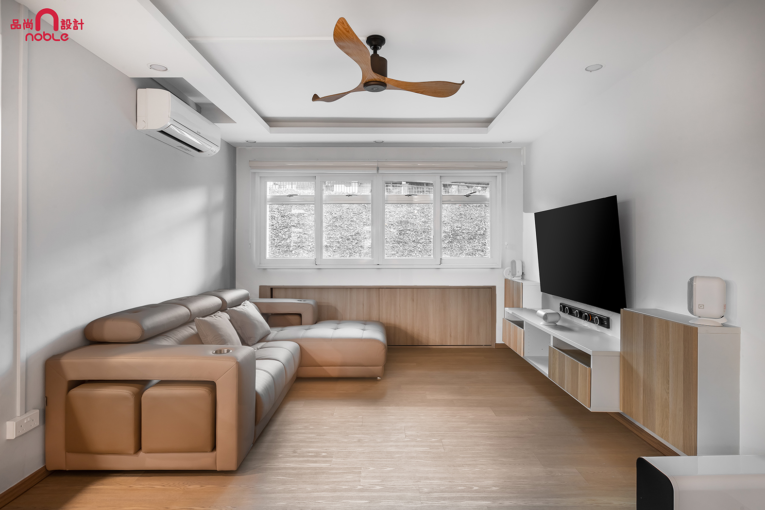 Contemporary, Modern Design - Living Room - HDB Executive Apartment - Design by Noble Interior Design Pte Ltd