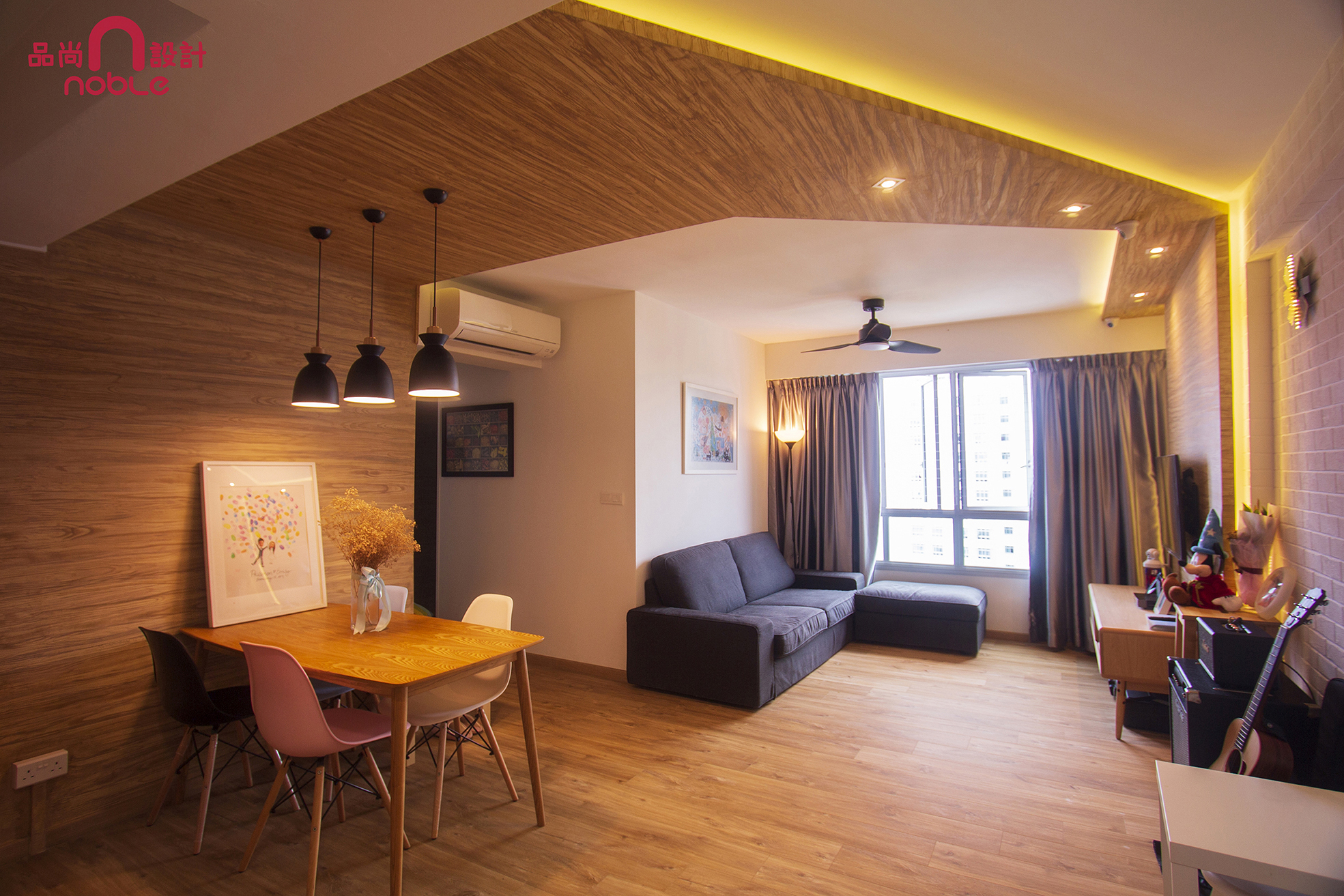 Scandinavian Design - Living Room - HDB 5 Room - Design by Noble Interior Design Pte Ltd