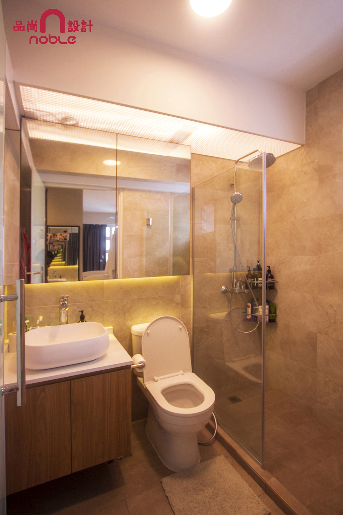 Scandinavian Design - Bathroom - HDB 5 Room - Design by Noble Interior Design Pte Ltd