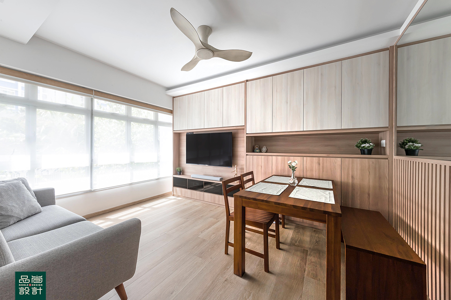 Scandinavian Design - Living Room - HDB 4 Room - Design by Noble Interior Design Pte Ltd