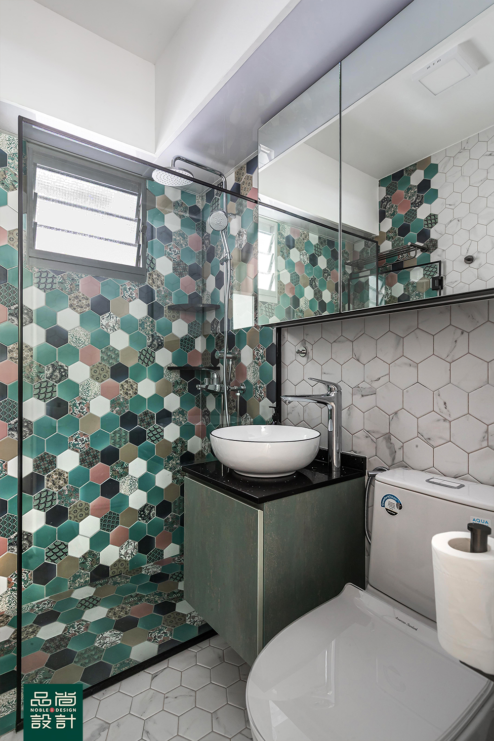 Scandinavian Design - Bathroom - HDB 4 Room - Design by Noble Interior Design Pte Ltd