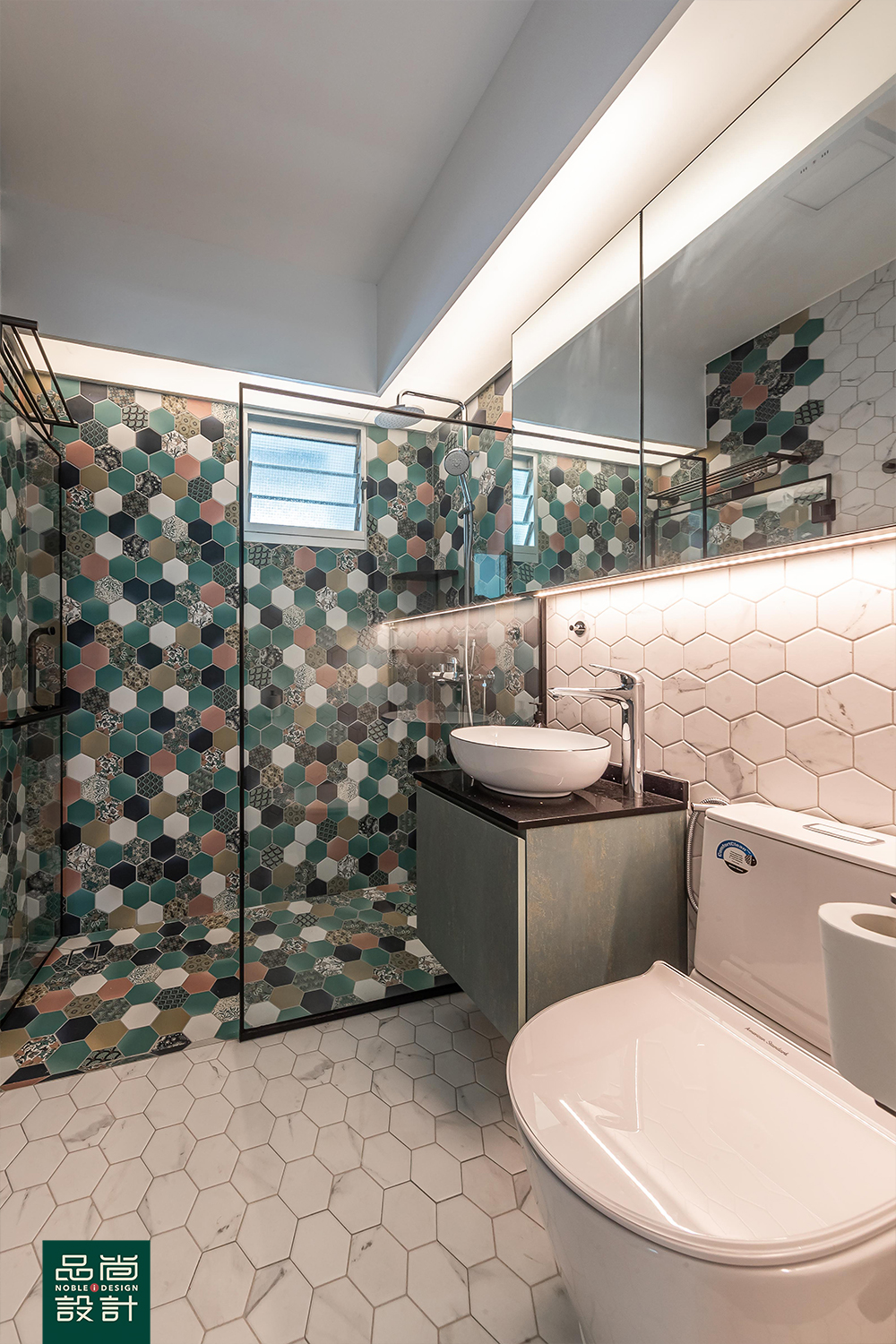 Scandinavian Design - Bathroom - HDB 4 Room - Design by Noble Interior Design Pte Ltd