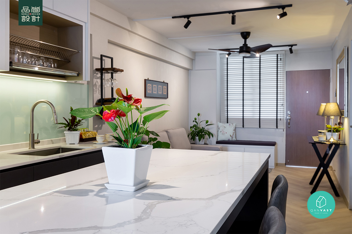 Modern Design - Kitchen - HDB 3 Room - Design by Noble Interior Design Pte Ltd
