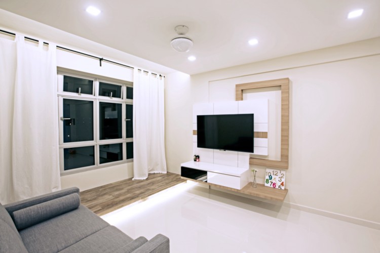 Contemporary, Minimalist Design - Living Room - HDB 4 Room - Design by NorthWest Interior Design Pte Ltd
