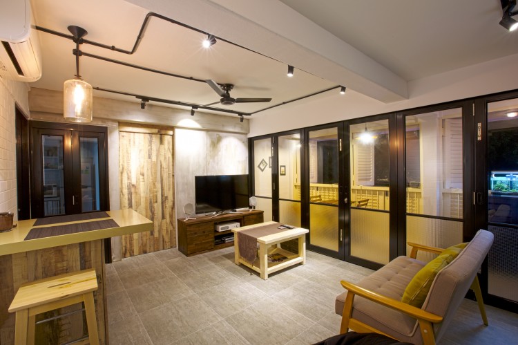 Industrial, Scandinavian Design - Living Room - HDB 3 Room - Design by NorthWest Interior Design Pte Ltd