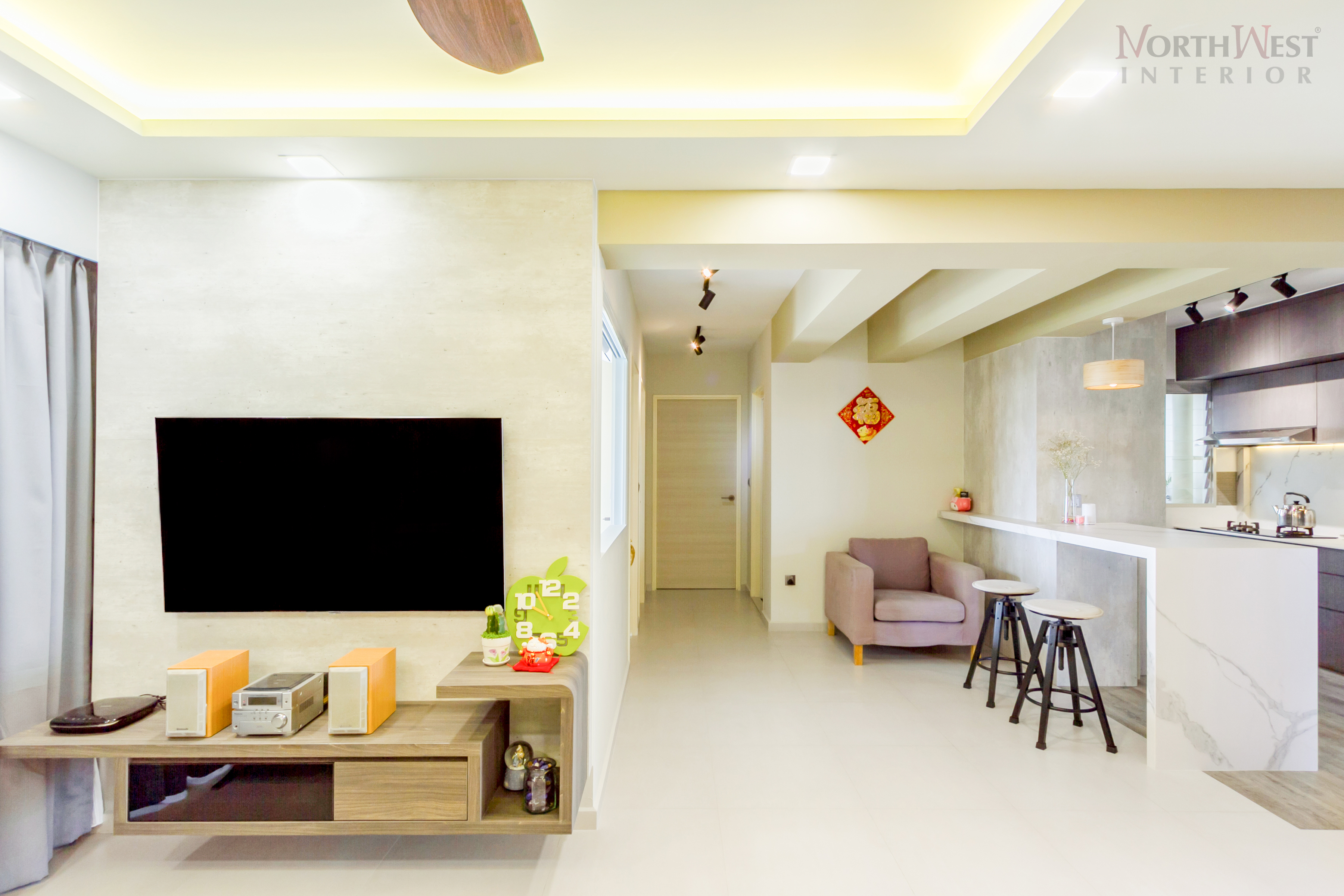 Contemporary, Minimalist Design - Living Room - Condominium - Design by NorthWest Interior Design Pte Ltd