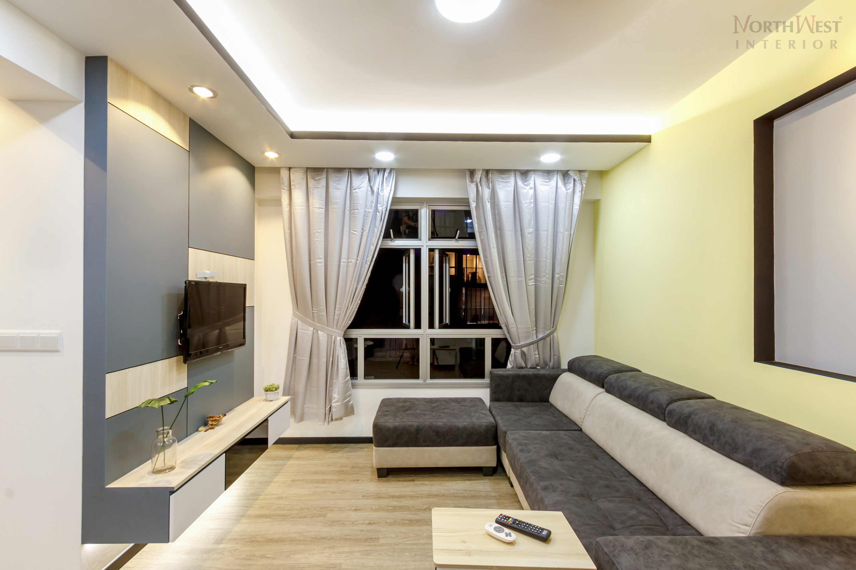 Contemporary Design - Living Room - HDB 4 Room - Design by NorthWest Interior Design Pte Ltd